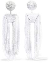 Thumbnail for your product : Kenneth Jay Lane Fringed Beaded Clip Earrings