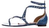 Thumbnail for your product : Valentino Patent Leather Grommet Sandals w/ Tags