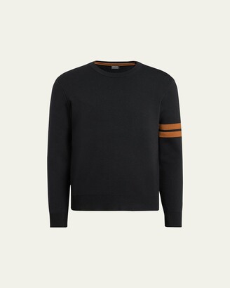 Ermenegildo Zegna Men's Signifier Stripe Crewneck Sweater