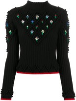 Thumbnail for your product : Philosophy di Lorenzo Serafini Floral Embroidered Mock Neck Jumper
