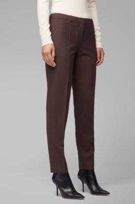 BOSS Regular-fit trousers in Italian stretch-virgin-wool