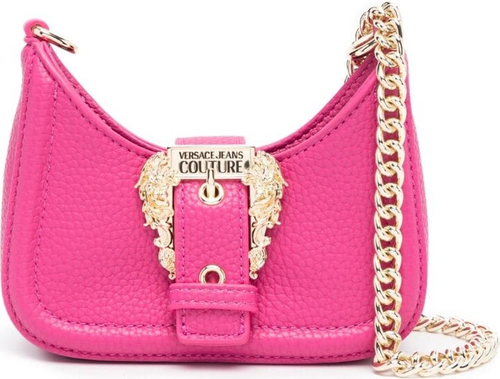 Versace Jeans Couture Baroque buckle faux-leather mini bag - ShopStyle