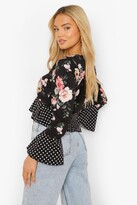 Thumbnail for your product : boohoo Contrast Print Blouse