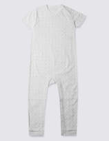 Thumbnail for your product : Marks and Spencer Grey Unisex Star Sleeping Suit (3-8 Years)