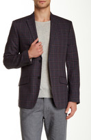 Thumbnail for your product : Perry Ellis Notch Collar Plaid Slim Fit Blazer