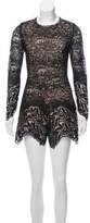 Thumbnail for your product : Alexis Lace Long Sleeve Romper Black Lace Long Sleeve Romper