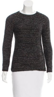 Maje Metallic-Accented Knit Top