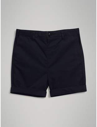Burberry Cotton Chino Shorts , Size: 10Y, Blue