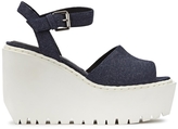 Thumbnail for your product : Opening Ceremony Denim wedge sandals