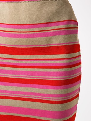 Eva Knitted striped pencil skirt