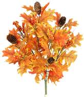Thumbnail for your product : Three Posts 9 Stems Artificial Maple Leaves, Pine Cones and Berries Foliage Bush for Home, Fall Wedding, Halloween or Thanksgiving Floral Arrangement Flower