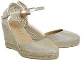 Thumbnail for your product : Office Milano Two Part Espadrilles Champagne Lurex