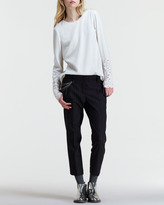 Thumbnail for your product : Brunello Cucinelli Slouchy Cropped Pinstripe Pants