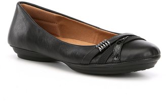 Montana Stowe Leather Strap and Hardware Detail Flats