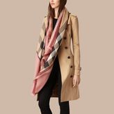 Thumbnail for your product : Burberry Contrast Border Horseferry Check Cashmere Scarf