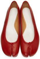 Thumbnail for your product : Maison Margiela Red Tabi Ballerina Flats