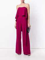 Thumbnail for your product : Halston sleeveless frill-trim jumpsuit