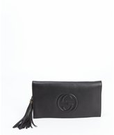Thumbnail for your product : Gucci black leather tassled 'Soho' large clutch
