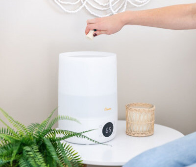 Crane USA Top Fill Cool Mist Humidifier – 1.2 Gallon with Sleep Support Light & Essential Oil Tray