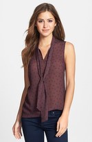 Thumbnail for your product : Halogen Sleeveless Tie Neck Top (Regular & Petite)