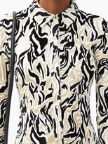 Thumbnail for your product : Paco Rabanne Metallic Swirl-jacquard Midi Shirtdress - Gold Multi
