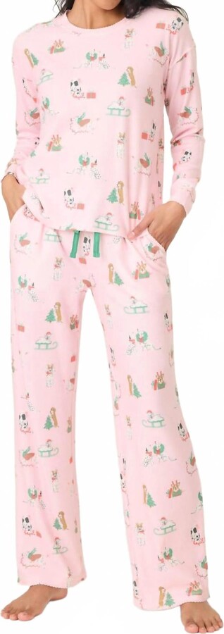 PJ Salvage Peace & Pawlidays Set In Pink