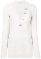 Thumbnail for your product : Aviu V-neck ribbed jumper