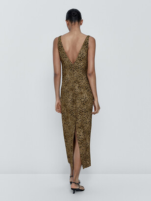 Massimo Dutti Strappy Spot Print Dress - ShopStyle