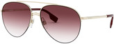 Thumbnail for your product : Burberry Steel Aviator Sunglasses