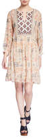 Thumbnail for your product : Velvet Tawni Printed Split-Neck Viscose Dress