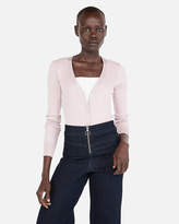 Thumbnail for your product : Express Fitted V-Neck Ribbed Cardigan