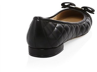 Ferragamo Varina Quilted Leather Ballet Flats