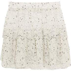 See by Chloe Ruffled Printed Chiffon Mini Skirt