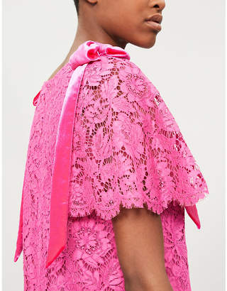Valentino Floral lace mini dress