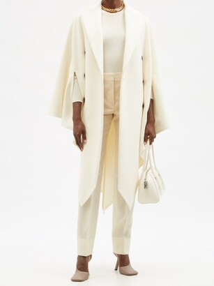 Alexandre Vauthier Double-breasted Felted-wool Cape Coat - White