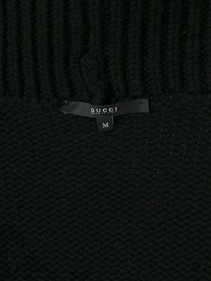 Gucci Pre Owned Knitted Turtleneck Poncho