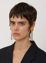 Thumbnail for your product : Marni Resin and Crystal Drop Earrings in Orange