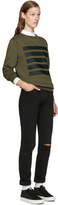 Thumbnail for your product : Palm Angels Green 5 Stripes Sweatshirt