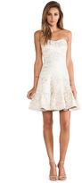 Thumbnail for your product : Anna Sui Metallic Daisy Jacquard Strapless Dress