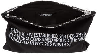 Calvin Klein Black Small Nylon Logo Pouch