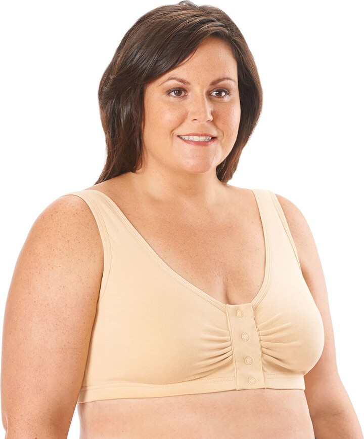 Snap Front Closure Bra B/C/D Beige ShopStyle