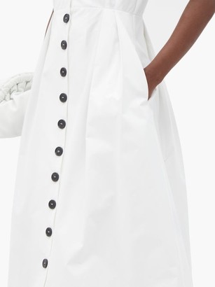 Art School Nurse Panelled Cotton-poplin Midi Dress - White