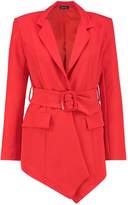 Thumbnail for your product : boohoo Wide Belt V Front Blazer