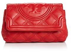 tory burch red clutch