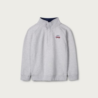 The White Company Half-Zip Sweatshirt (1-6yrs), Grey, 1-1 1/2yrs