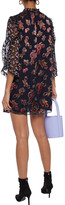 Thumbnail for your product : Alice + Olivia Julius Printed Burnout Silk-blend Chiffon Mini Dress