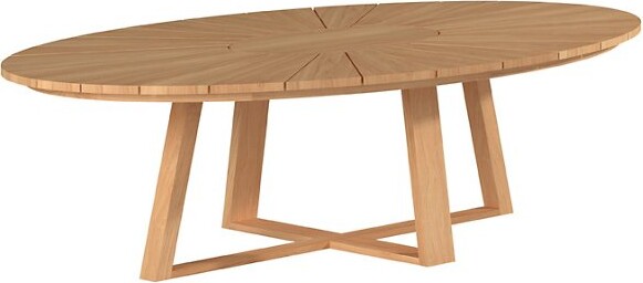 HiTeak Furniture Solis Outdoor Coffee Table in Brown