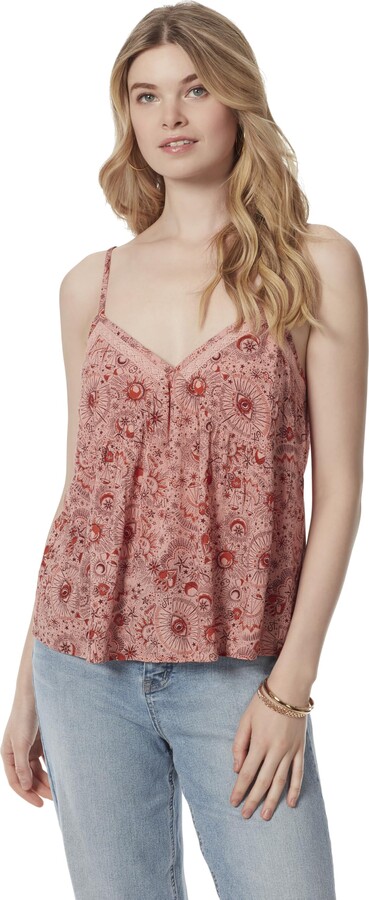 Jessica Simpson Women's Genna Flirty Spaghetti Strap Flowy Cami Top Standard