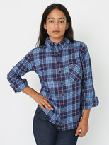 Thumbnail for your product : American Apparel Unisex Tartan Plaid Flannel Long Sleeve Button-Up with Pocket