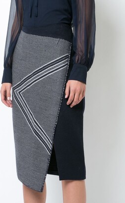 Voz Asymmetric Pattern Skirt